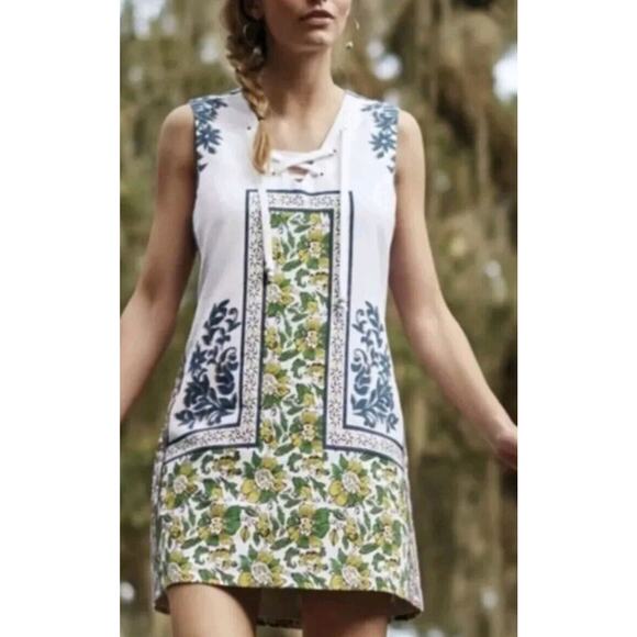 Anthropologie Plenty Tracy Reese Tybee Shift Stretch Floral Cotton Dress‎ XS 2 - Picture 1 of 6